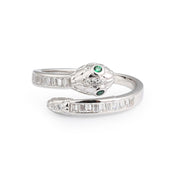 Serpent Elegance Silver Ring