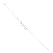 Triple Flower Silver Bracelet