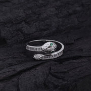 Serpent Elegance Silver Ring
