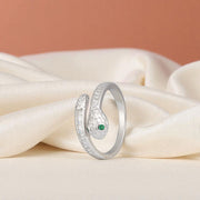 Serpent Elegance Silver Ring