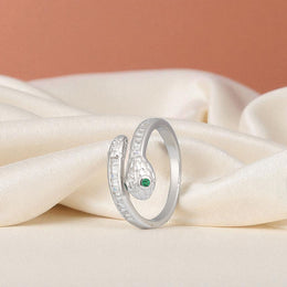 Serpent Elegance Silver Ring