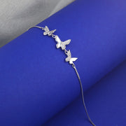 Triple Butterfly Silver Bracelet
