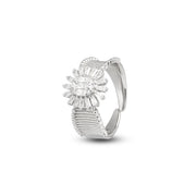 Radiant Bloom Silver Ring