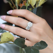 Radiant Bloom Silver Ring
