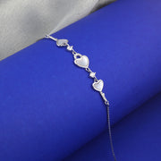 Triple Heart Silver Bracelet