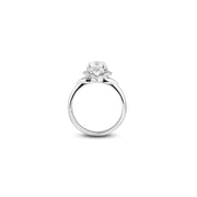 Classic Solitaire Silver Ring