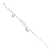 Safety Pin Silver Bracelet