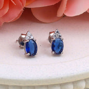 Teardrop Silver Studs