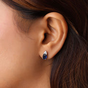 Teardrop Silver Studs