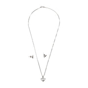 Radiant Heart Silver Pendant Set