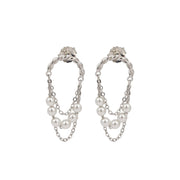 Twisted Loop Silver Earrings