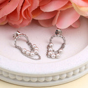 Twisted Loop Silver Earrings