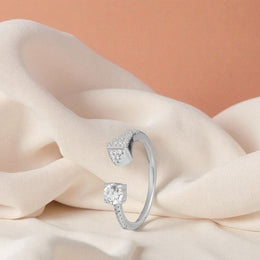 Sparkling Edge Silver Ring