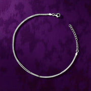 Zig Zag Dual Silver Anklet