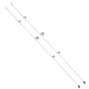Charm Drop Silver Anklet