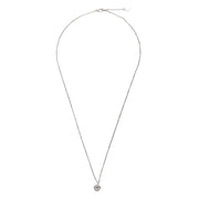 Criss-Cross Solitaire Silver Pendant
