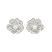 Elegant Pearl Silver Earring