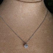 Criss-Cross Solitaire Silver Pendant