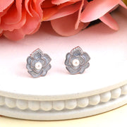Elegant Pearl Silver Earring