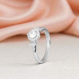 Blooming Grace Solitaire Silver Ring