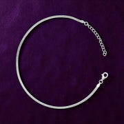 Classic Twin Silver Anklet