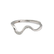 Wave Band Silver Ring