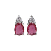 Teardrop Silver Studs