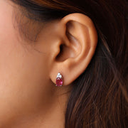 Teardrop Silver Studs