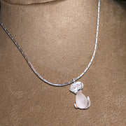 Elegant Teardrop Silver Pendant