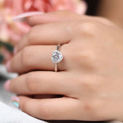 Eternal Heart Solitare Silver Ring