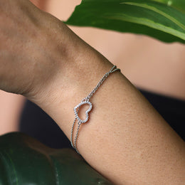 Eternal Heart Silver Bracelet