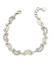 Arka Curve Link Silver Bracelet