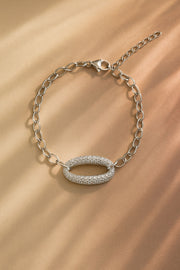 Celestia Oval Silver Bracelet