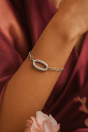 Celestia Oval Silver Bracelet
