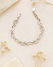 Arka Curve Link Silver Bracelet