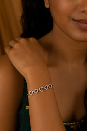 Hearts In Harmony Silver Bracelet