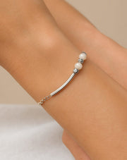 Pearl Aura Silver Bracelet