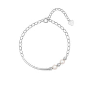 Pearl Aura Silver Bracelet