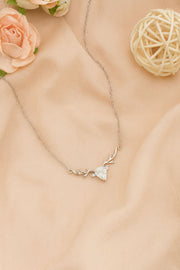 Winter Antler Silver Pendant