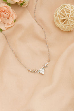 Winter Antler Silver Pendant