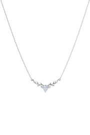 Winter Antler Silver Pendant
