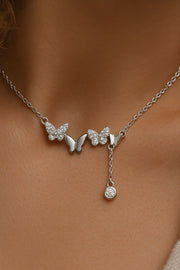 Flutterfall Silver Necklace