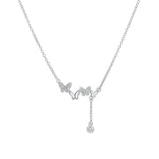 Flutterfall Silver Necklace