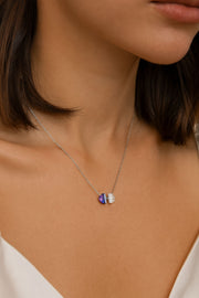 Dual Aura Silver Pendant