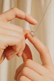 Open Grace Heart Silver Pendant