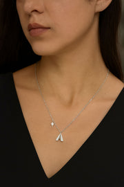 Elegant Plane Silver Pendant
