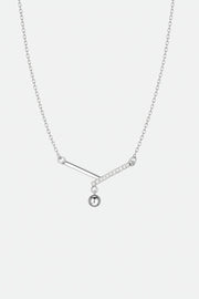 Geometric Bar Silver Necklace