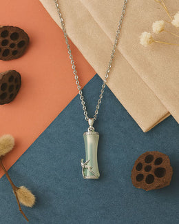 Bamboo Pearl Silver Pendant