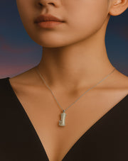 Bamboo Pearl Silver Pendant