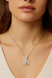 Pearl Ribbon Silver Pendant